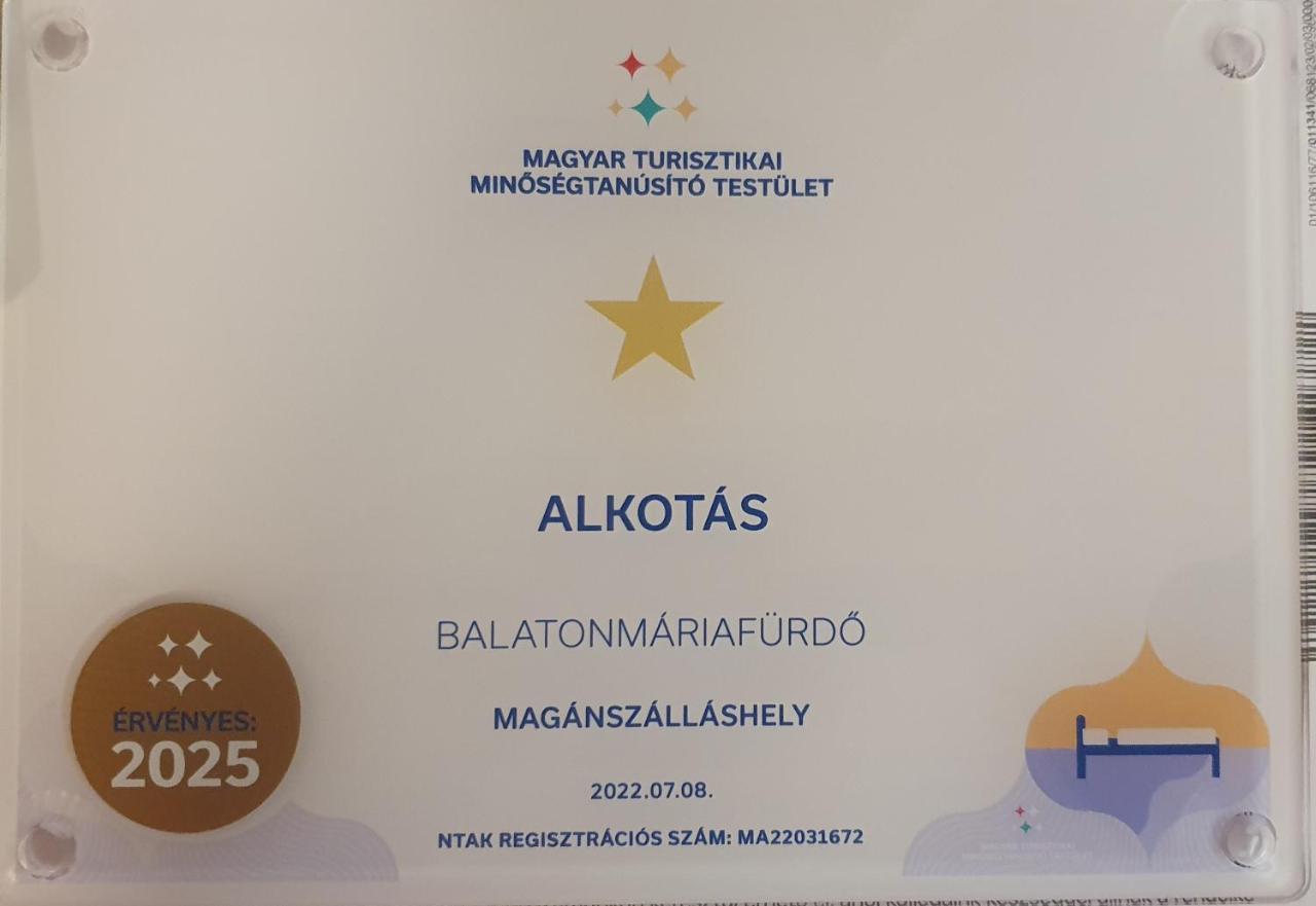Вилла Alkotas Балатонмариафюрдё Экстерьер фото